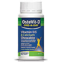 OsteVit-D Vitamin D3 & Calcium 1 A Day 60 Chewable Tablets 1000IU