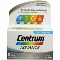 Centrum Advance 30 Tablets For Adults Multivitamin and Minerals