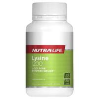 Nutra-Life L-Lysine 1200mg 60 Tablets Immune Support Reduce Cold Sores