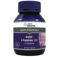 Henry Blooms Acetyl L-Carnitine 500 60 Vege Capsules Support Healthy Blood Lipid