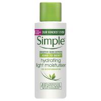 Simple Kind To Skin Light Moisturiser Hydrating 50ml Vitamin B5 Vitamin E