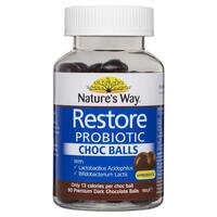 Nature's Way Restore Probiotic 60 Chocolate Balls