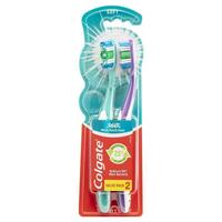 Colgate 360 Whole Mouth Clean Compact Head Toothbrush Soft 2pk