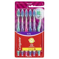Colgate Zig Zag Deep Interdental Clean Toothbrush Medium Value 6 Pack