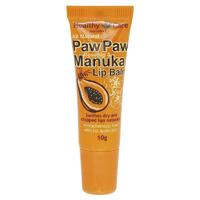 Healthy Care Paw Paw Rosehip & Manuka Lip Balm 10g For Dry Cracks Lips