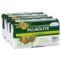 Palmolive Soap Bar Olive & Aloe Vera 90g 4 Pack