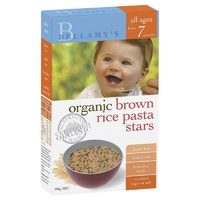 Bellamy's Organic Brown Rice Pasta Stars 200g Nutritious Baby Food Ready To Eat