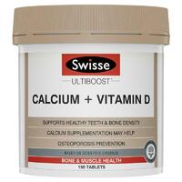 Swisse Ultiboost Calcium + Vitamin D 150 Tablets Support Healthy Bones