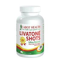 Cabot Health Livatone Shots 60 Tablets Support Healthy Liver Detoxification
