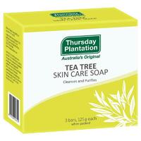 Thursday Plantation Tea Tree Skin Care Soap 3x125g Cleanses and Purify