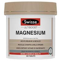 Swisse Ultiboost Magnesium 200 Tablets Relieve Muscle Cramps Mild Spasms