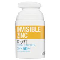 Invisible Zinc SPF 50+ Sport Mineral Sunscreen 4 Hour Water Resistant 50ml
