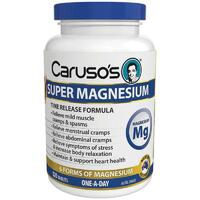 Carusos Natural Health Super Magnesium 120 Tablets Relieve Mild Muscle Cramps