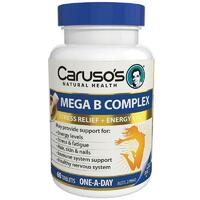 Carusos Natural Health Ultra Max Mega B Complex 60 Tab Support General Wellbeing