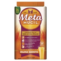 Metamucil Fibre Supplement Smooth Orange 180 Dose 100% Natural Psyllium
