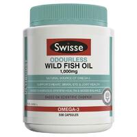Swisse Ultiboost Odourless Wild Fish Oil 1000mg 500 Capsules Omega 3