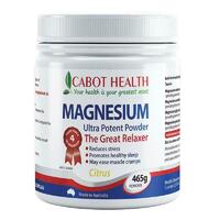 Cabot Health Magnesium Ultra Potent Powder Citrus 465g Relieve Headache Symptoms