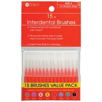 Health & Beauty Interdental Brushes 15 Pieces Size 4