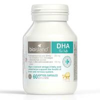 Bio Island DHA Kids 60 Capsules Support Chilren Health of Brain Nervous System