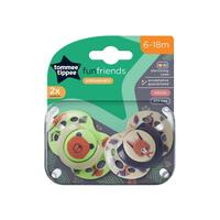 Tommee Tippee Fun Style Soothers, 6-18M, Pack of 2 Dummies