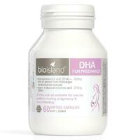Bio Island DHA for Pregnancy 60 Softgel Capsules Natural Marine Algae