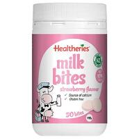 Healtheries Milk Bites Strawberry 50 Bites 190g Source of Calcium Gluten Free
