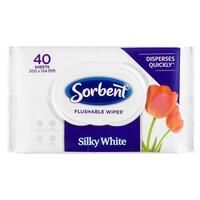 Sorbent Flushable Wipes 40 Pack