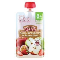 Heinz Apple Strawberry & Passionfruit Pouch 120g 8m+ Baby Food Travel Easy