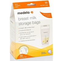 Medela Breast Milk Storage Bags 50 Pack 180ml Space-Saving Storage