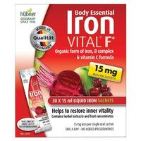 Body Essential Iron Vital F+ Liquid Sachets 30x 15ml Restore Inner Vitality