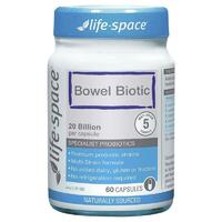 Life Space Bowel Biotic 60 Capsules Support Normal Bowel Movement