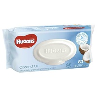 Huggies Coconut Scented 80 Wipes Triple Clean Technology Lightly Scented