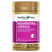 Healthy Care Resveratrol 180 Capsules Maintain Immune System General Health