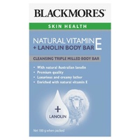 Blackmores Natural Vitamin E Body Bar 100g enriched with lanolin, natural oils