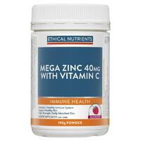 Ethical Nutrients Mega Zinc Powder 40mg (Raspberry) 190g Support Immune System
