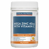Ethical Nutrients Mega Zinc Powder 40mg (Orange) 190g Support Immune System