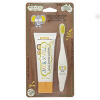 Jack N Jill Banana Toothpaste with Hippo/Ellie Bio Brush