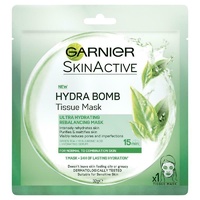 Garnier SkinActive Hydra Bomb Tissue Mask Rebalancing Green Tea Rehydrates Skin