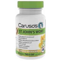 Carusos Natural Health St Johns Wort 60 Tablets Relieve Mild Anxiety