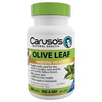 Carusos Natural Health One a Day Olive Leaf 60 Tablets Relieve Cold Symptoms