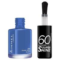 Rimmel 60 Seconds Nail Polish Danny Boy Blue Ultra Shiny Finish Long Lasting