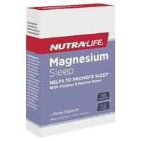 Nutra-Life Magnesium Sleep 30 Capsules Promote Support Sleep Muscle Function