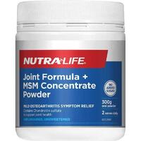 Nutra-Life Glucosamine Chondroitin Msm Joint Food 300g Powder Joint Health