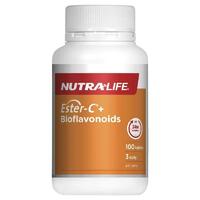 Nutra-Life Ester C + Bioflavonoids 100 Tablets Support Immune System
