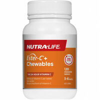 NutraLife Ester C Chewables 120 Tablets Support Healthy Immune System