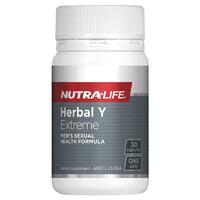 Nutra-Life Herbal Y Extreme 30 Capsules Support Mens Sexual Health