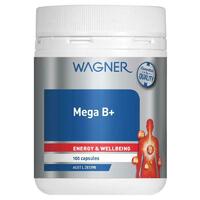 Wagner Mega B+ 100 Capsules Support Healthy Nervous System Energy Production