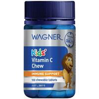 Wagner Kids Vitamin C Chewable 100 Tablets Support Healthy Immune Function