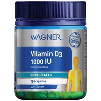 Wagner Vitamin D3 1000IU 250 Capsules Maintain Bone Mineral Density