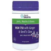 Henry Blooms MSM 750 with Ginger 1000mg & Devils Claw 120 Vegetarian Capsules